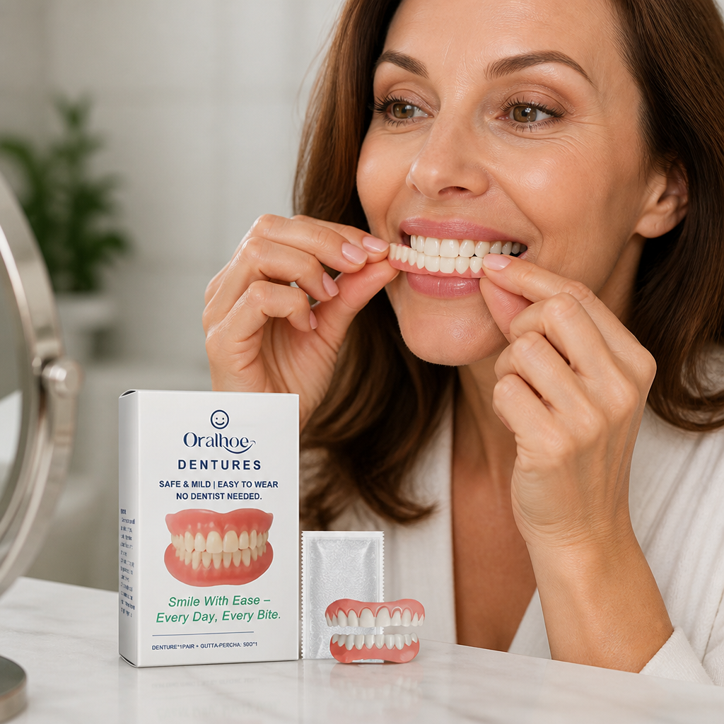 Soft Silicone Natural-Looking Temporary Denture Kit | elesira