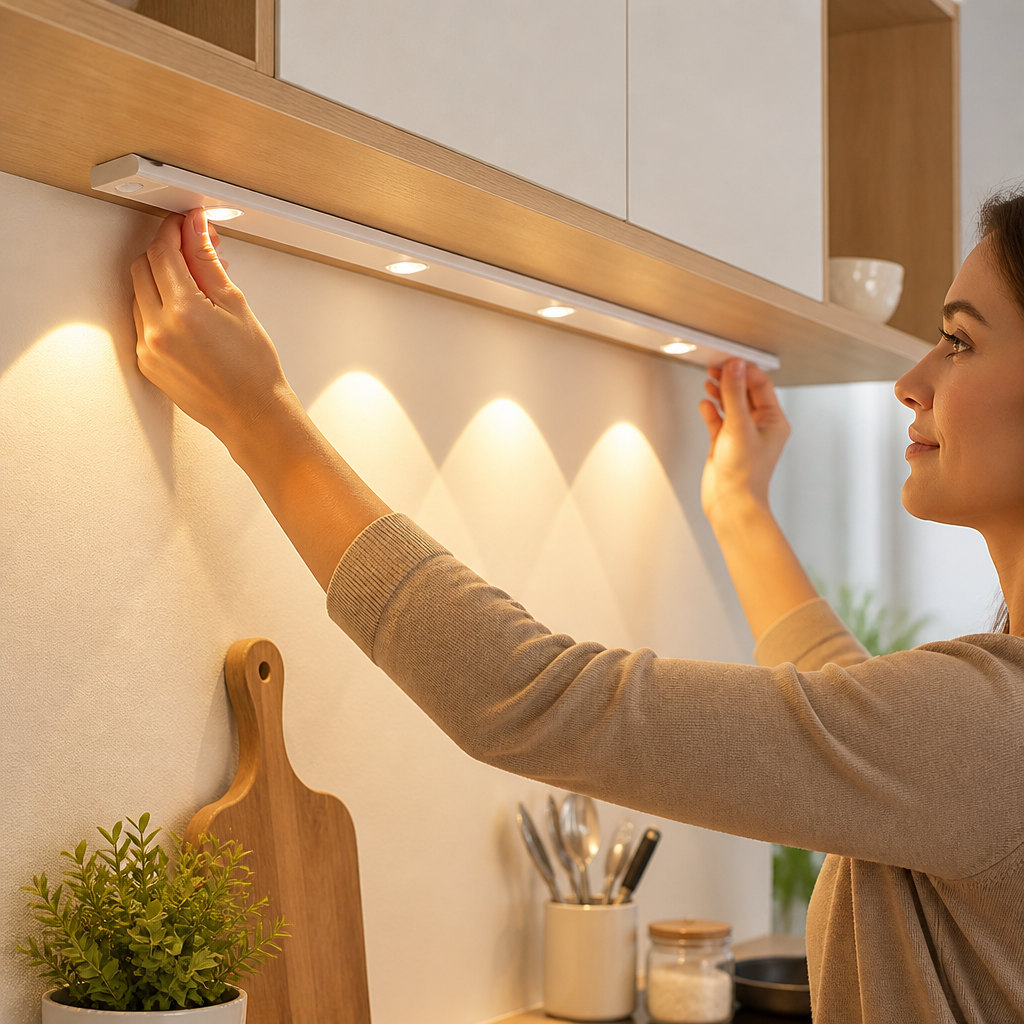 Bezprzewodowa ładowalna lampka LED pod szafkę z czujnikiem ruchu | elesira