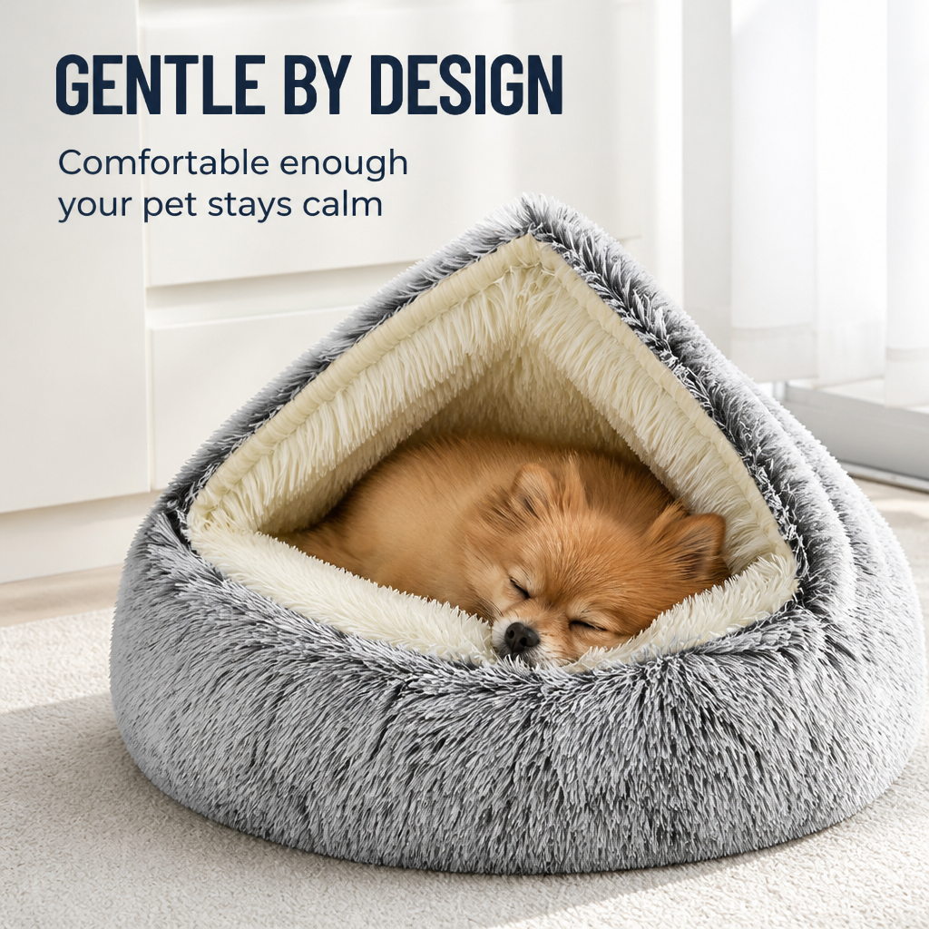 SnuggleNest | Îmbrățișarea confortabilă care îți calmează animalul de companie pentru un somn profund și plin de vise | elesira