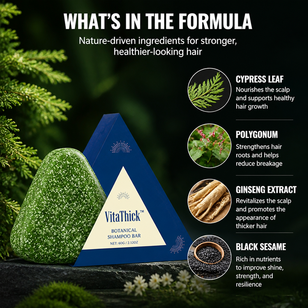 VitaThick Botanical Shampoo | Ignite Strength and Volume for Hair That Commands Attention | elesira