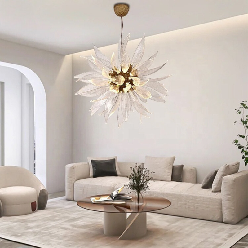 Sunflower Glass Chandelier | elesira