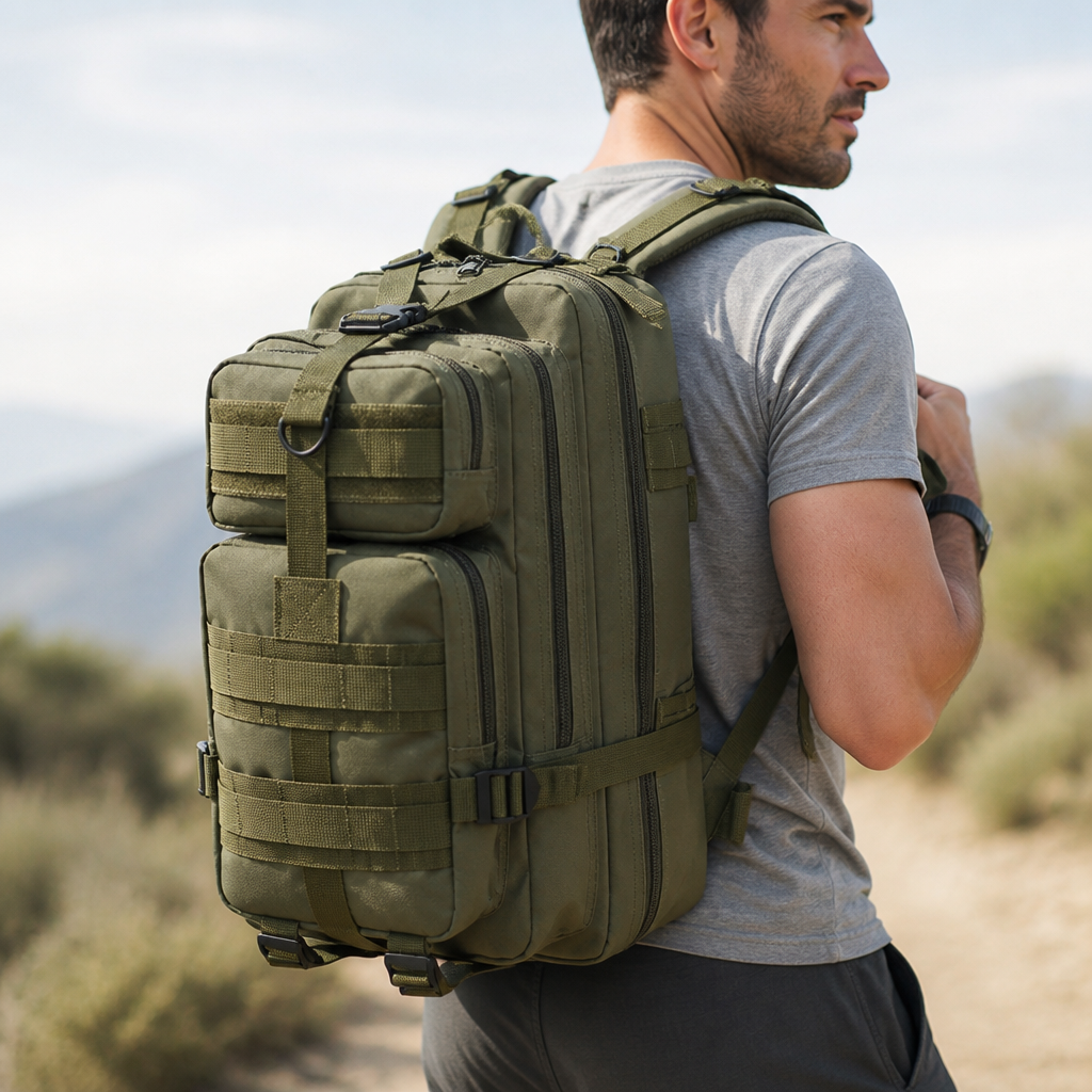 Vettä hylkivä MOLLE-hätäreppu (20L) | elesira
