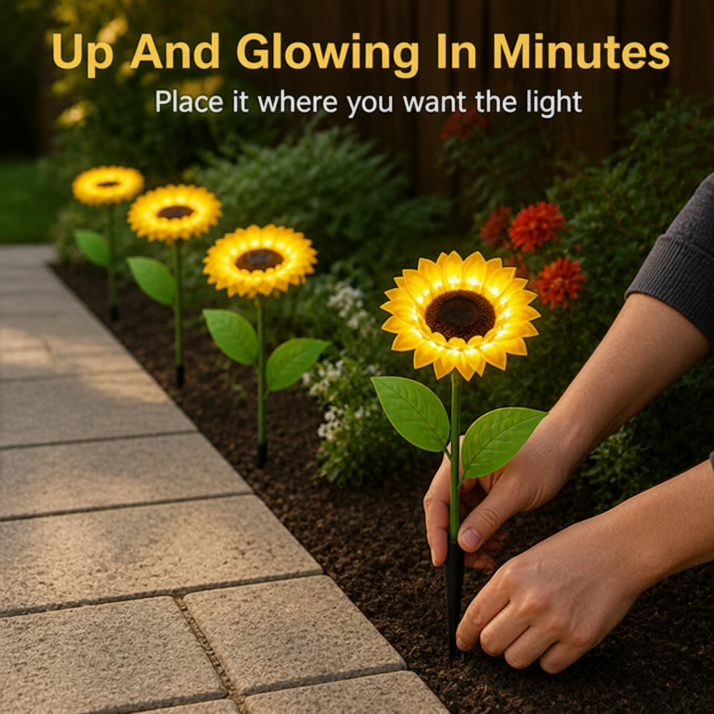 SoloraBloom | Transformez votre jardin en un havre féerique baigné d’une douce lumière chaque soir | elesira