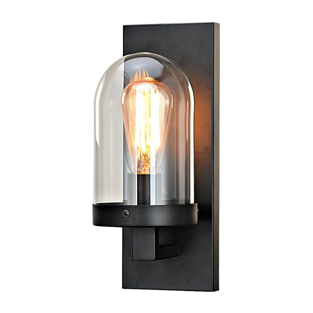 Black Wall Sconce Lighting with Glass Shade | elesira