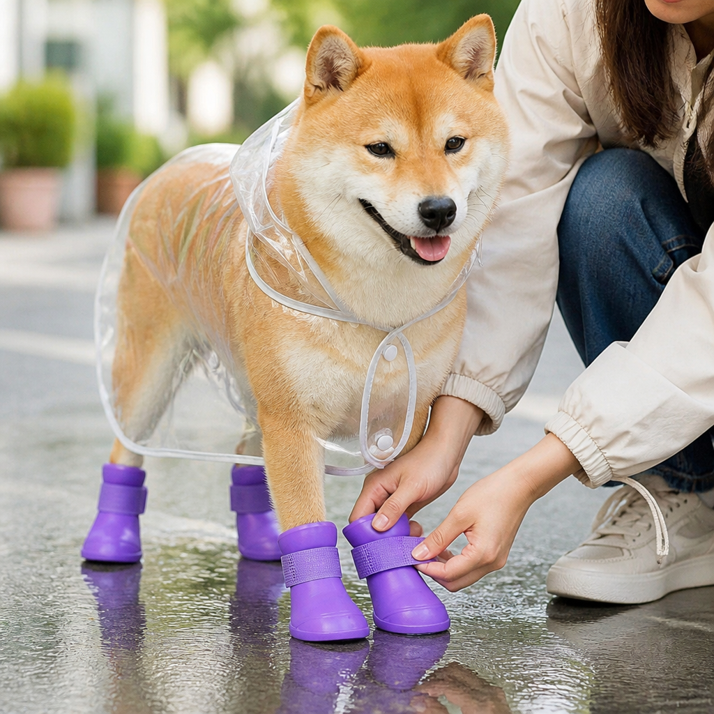 Waterproof & Anti-Slip Dog Boots With Adjustable Strap | elesira