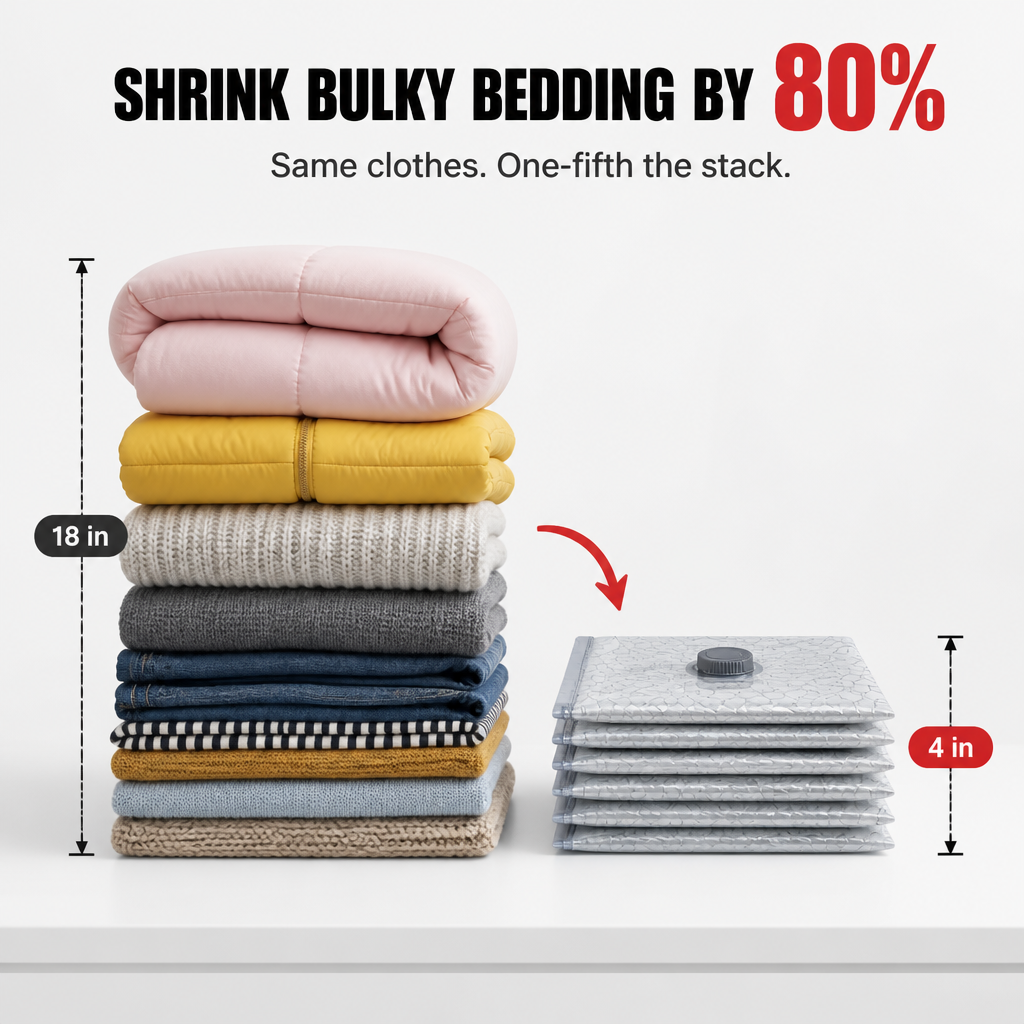 SpaceSculptor - Slash Closet Clutter by 80% Without Puffy Backup Bags | elesira