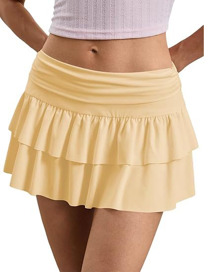 Mini Jupe Plissée Superposée - Taille Basse