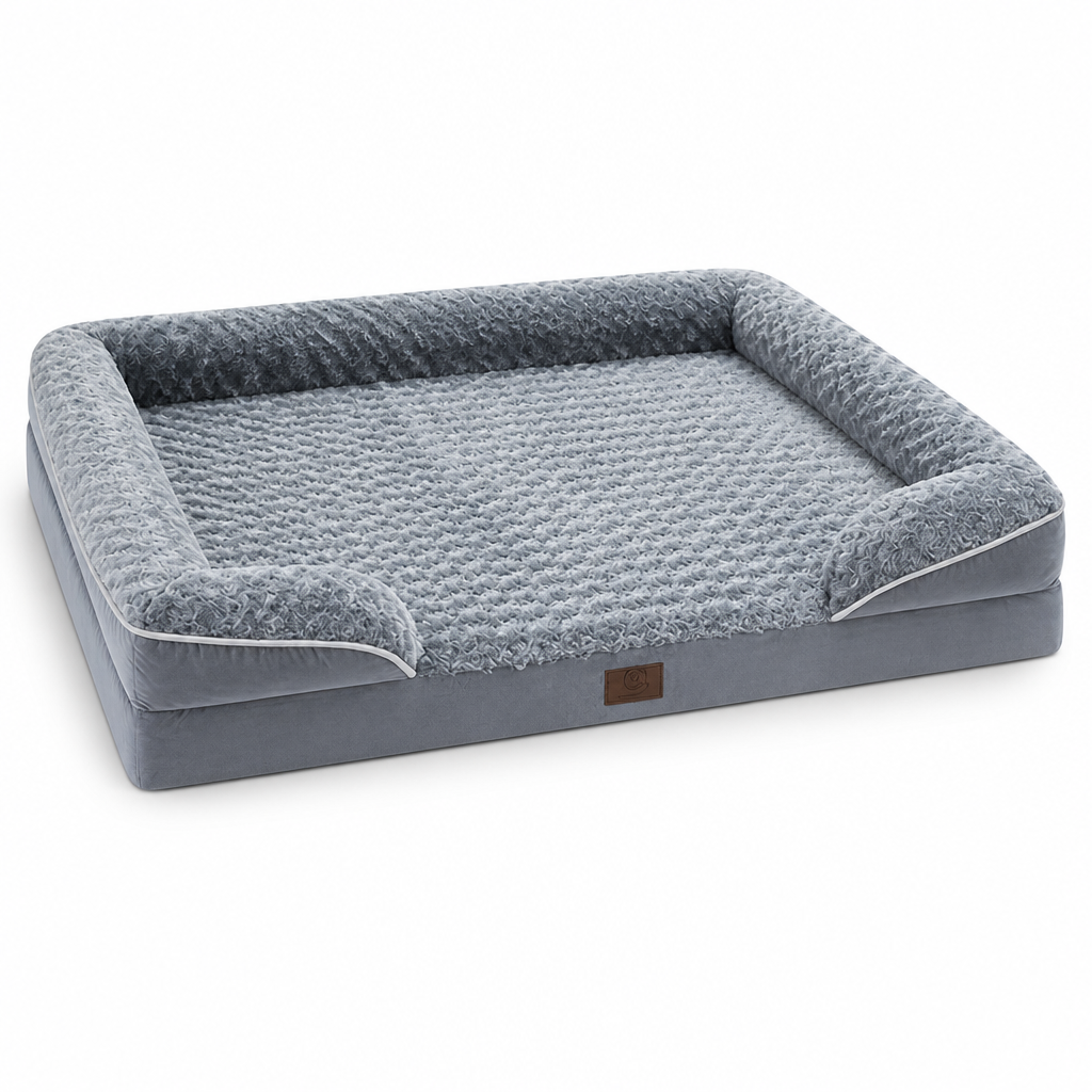 Velvet Memory Foam Pet Sofa Bed (Removable Washable Cover) | elesira