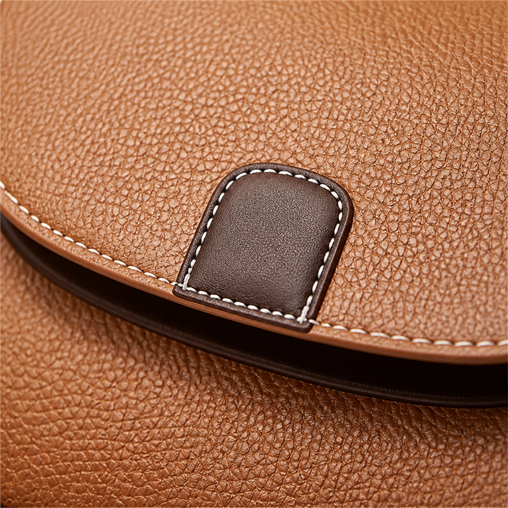 SolaraVera – Timeless Pebbled Leather Crossbody with Magnetic Snap | elesira