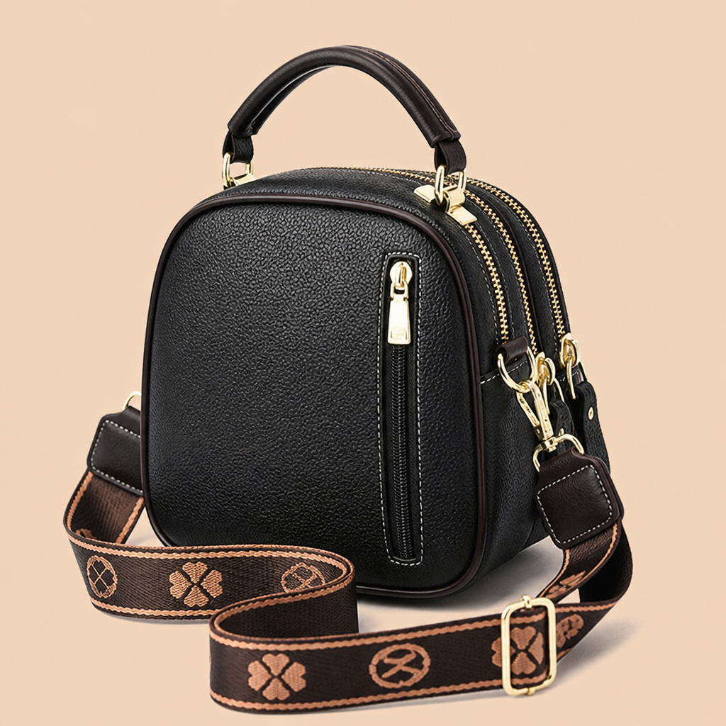 VieraBelle – Borsa compatta a tracolla con tracolla dall'elegante motivo audace | elesira
