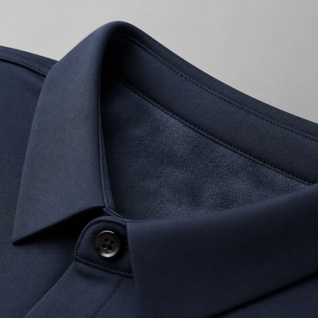 VulcanTherm – Brushstroke-Patterned Slim-Fit Fleece-Lined Shirt | elesira