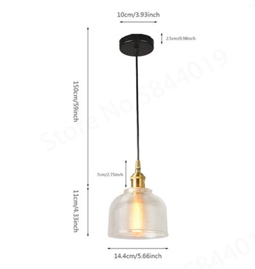 Vintage pendellampe i glass | elesira