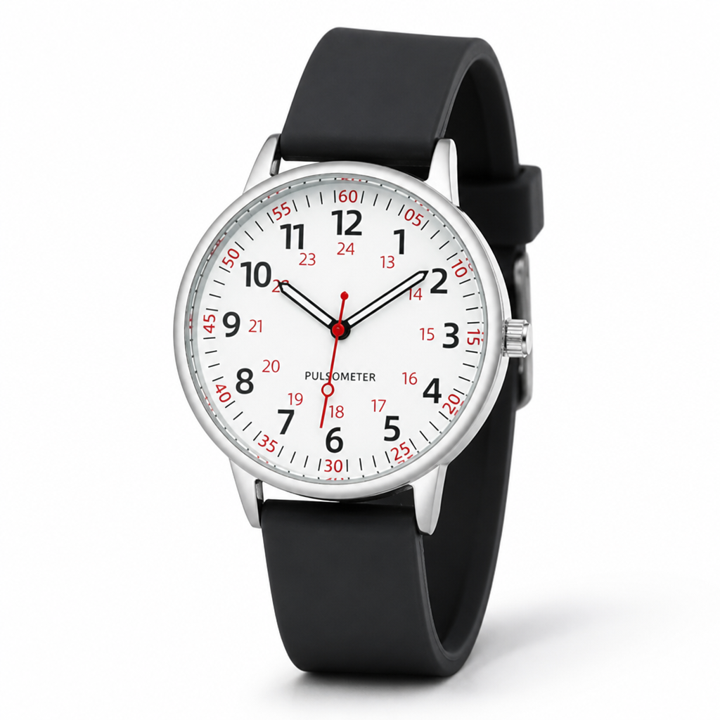 Waterproof Easy-To-Read Nurse Watch (Silicone Band) | elesira