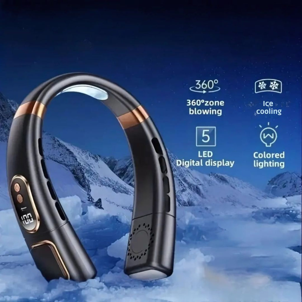 Ventilador de cuello de 360 grados con diseño sin aspas y velocidades ajustables - Elesira