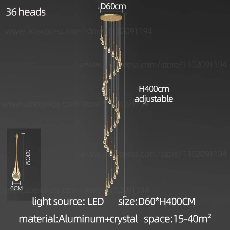 Golden Teardrop Lighting Fixture | elesira