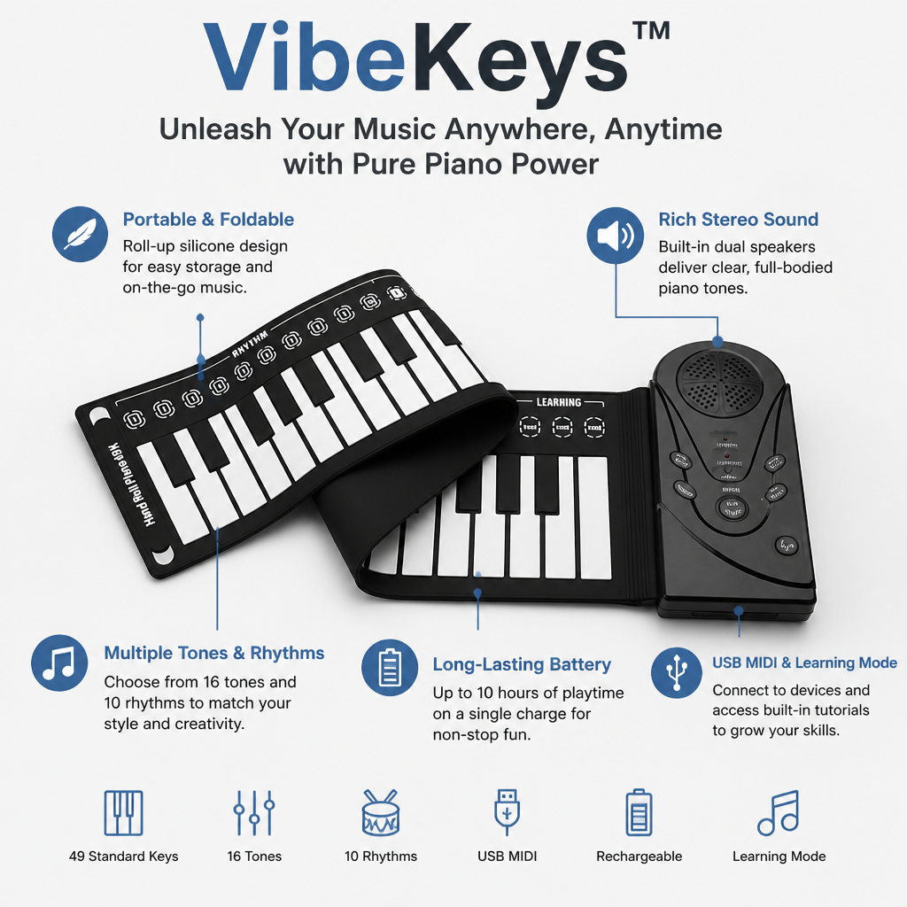 VibeKeys | Slipp musikken løs hvor og når som helst med ren pianokraft | elesira