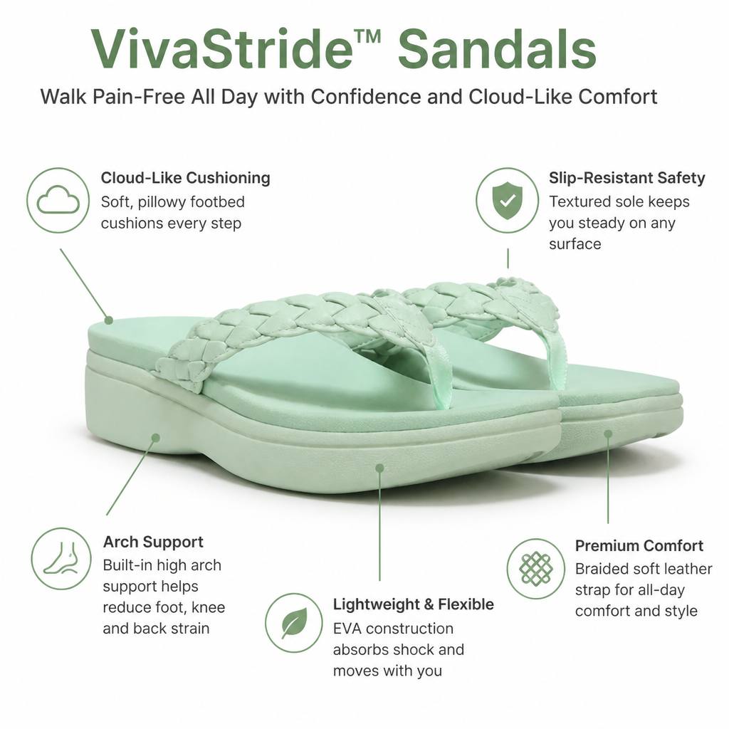VivaStride Sandals | Walk Pain-Free All Day with Confidence and Cloud-Like Comfort | elesira