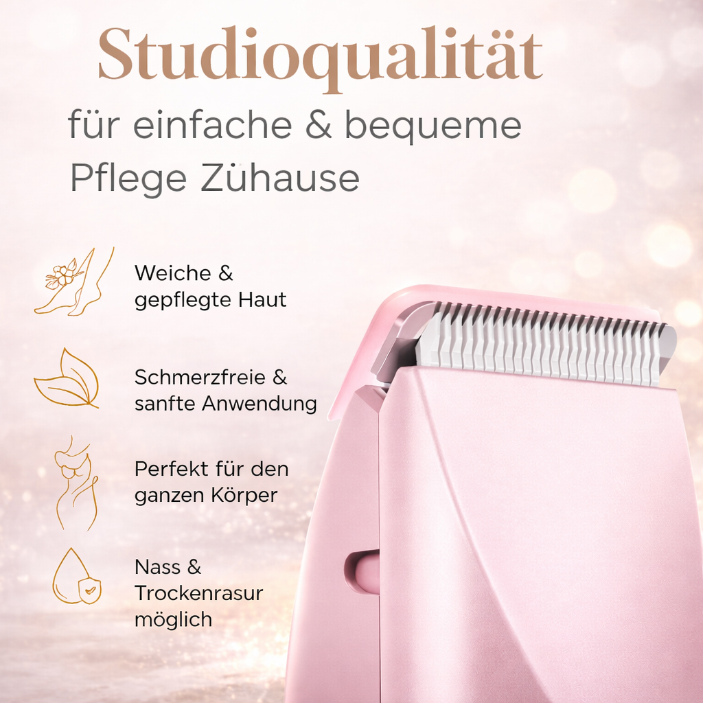 SilkSmooth Elektrischer Damenrasierer - Sanfte Haarentfernung | elesira