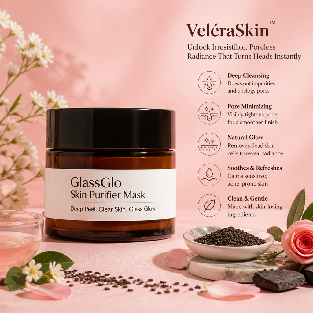 VeléraSkin | Usuń zanieczyszczenia z głębokich porów i odkryj skórę gładką jak szkło | elesira