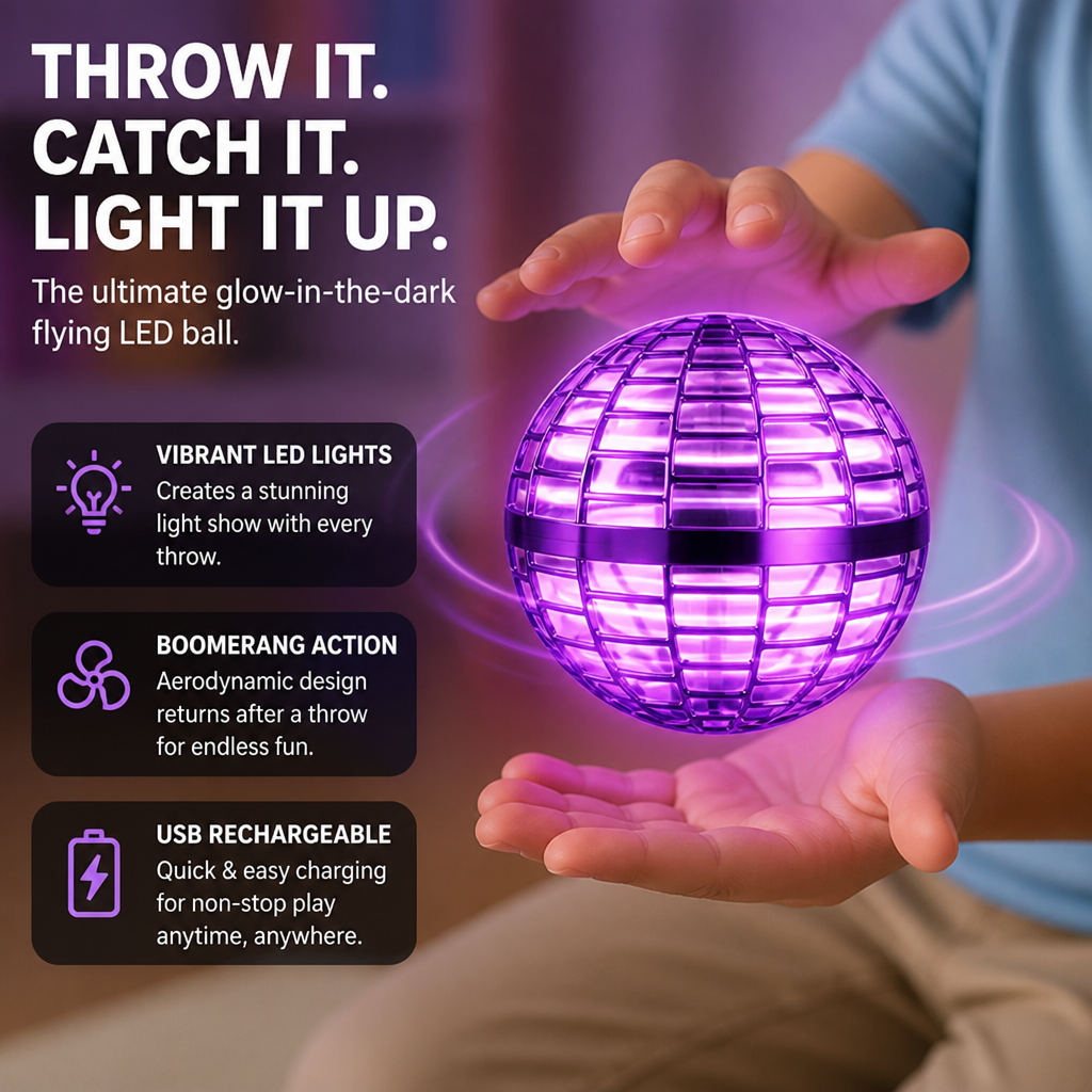 SkyFlare | Ignite Every Toss with Jaw-Dropping Lights and Effortless Flight | elesira