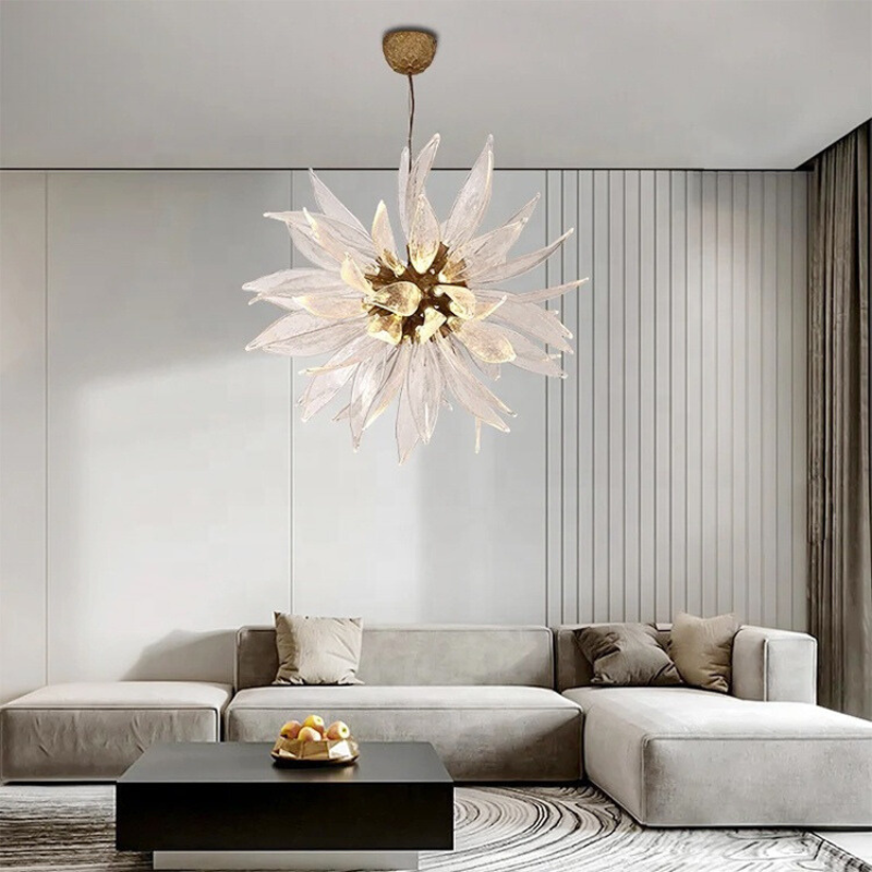 Sunflower Glass Chandelier | elesira