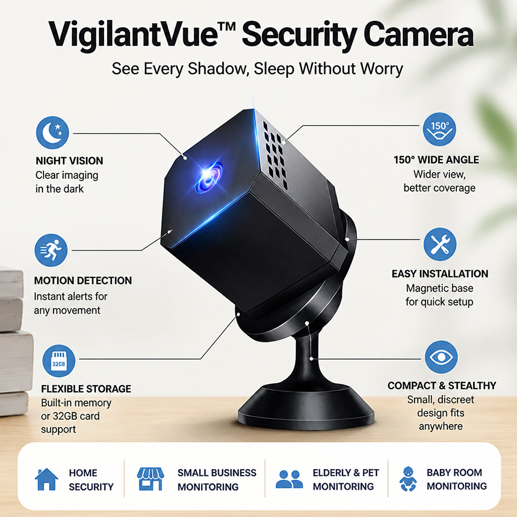 كاميرا VigilantVue الأمنية | شاهد كل ظل ونَم بلا قلق | elesira