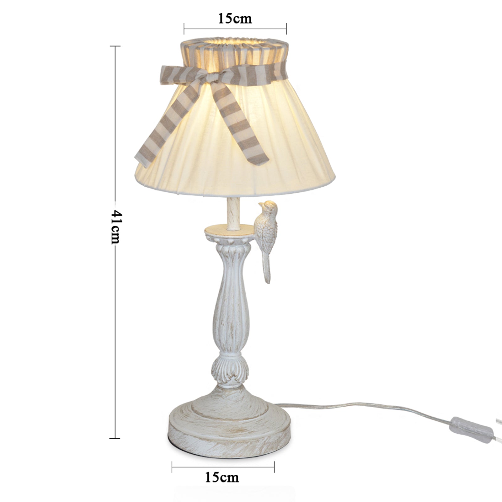 Boho Table Lamp with Fabric Shade | elesira