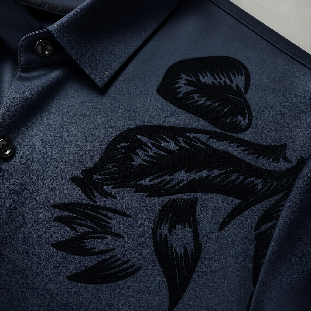 VulcanTherm – Brushstroke-Patterned Slim-Fit Fleece-Lined Shirt | elesira