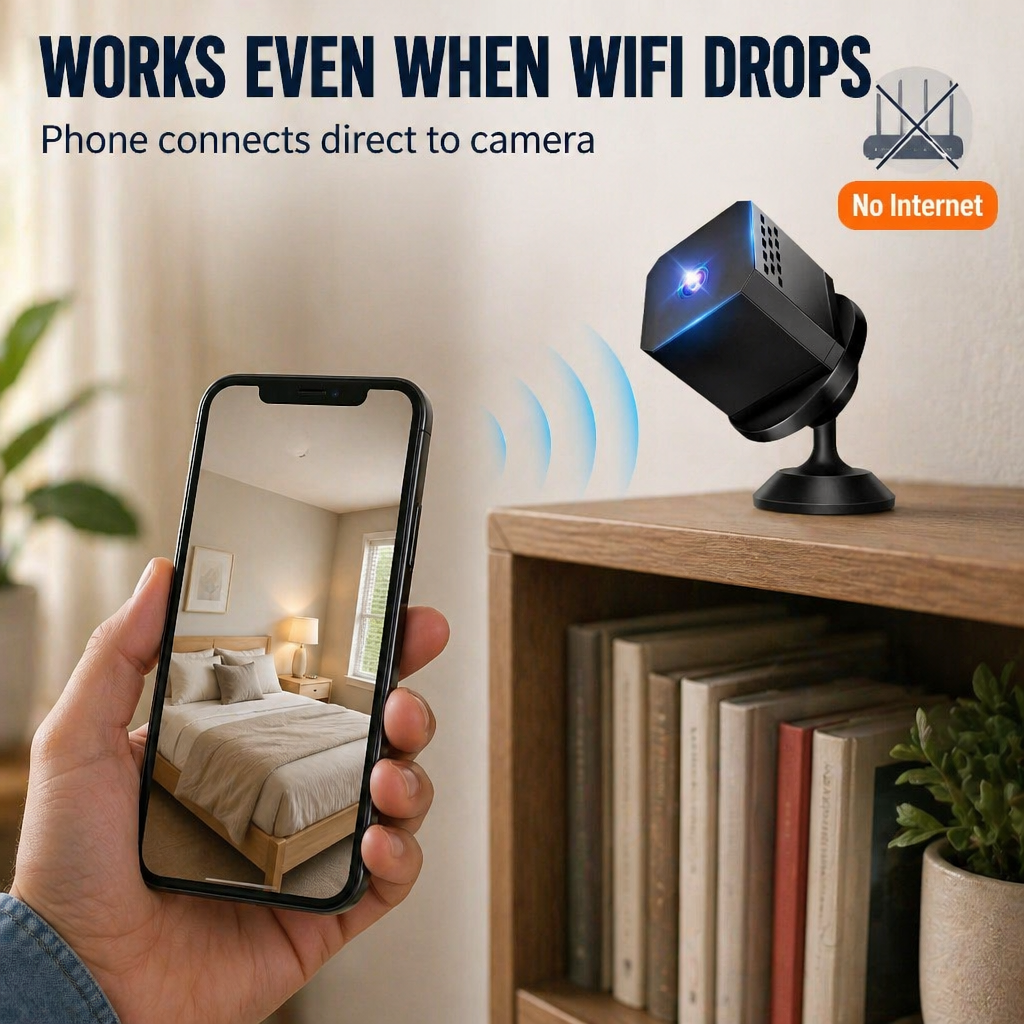 Zoomora Mini Cam | Oglądaj każde pomieszczenie w dzień i w nocy, gdziekolwiek jesteś | elesira