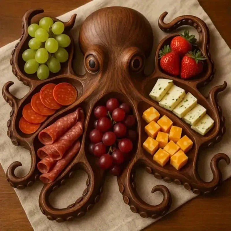 Snack Tray - Solid Wood Platter - Animal Motif - NaturKueche | elesira