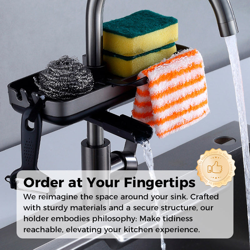 Sink Rack - Accelerates Sponge and Brush Drying - Clamp-On Mount - SinkSmart | elesira