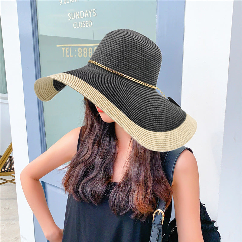 Wide Brim Straw Hat – Stylish Design with UV Protection | elesira