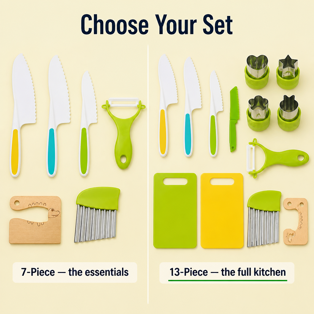 SkarletSharp Kids Kitchen Set | Ignite Your Child’s Pride with Safe, Real Slicing Success | elesira