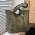 Woven Raffia Tote Bag for Shoulder Carry | elesira