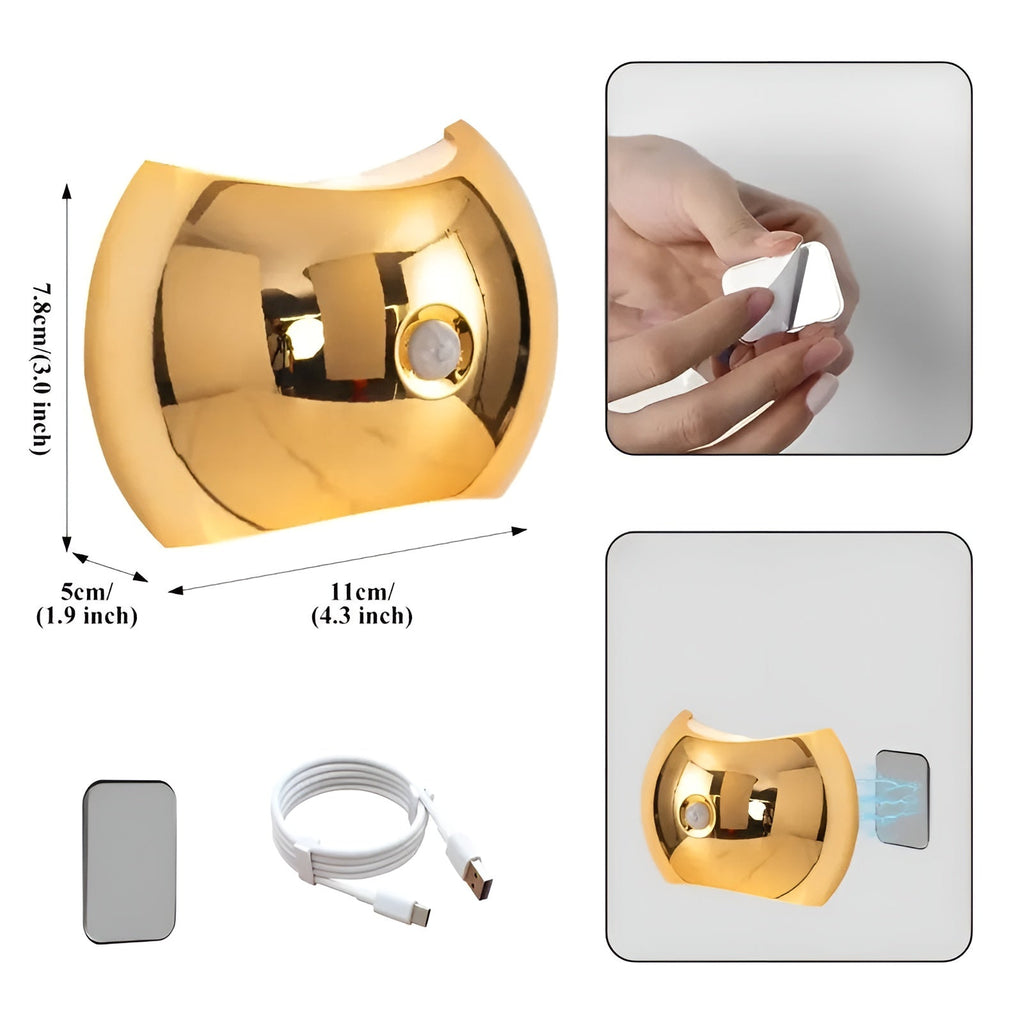 Applique murale avec détecteur de mouvement – Rechargeable, magnétique et sans fil | elesira