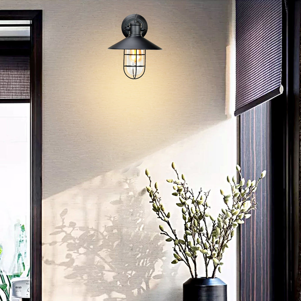 Black Modern Wall Sconce Light | elesira