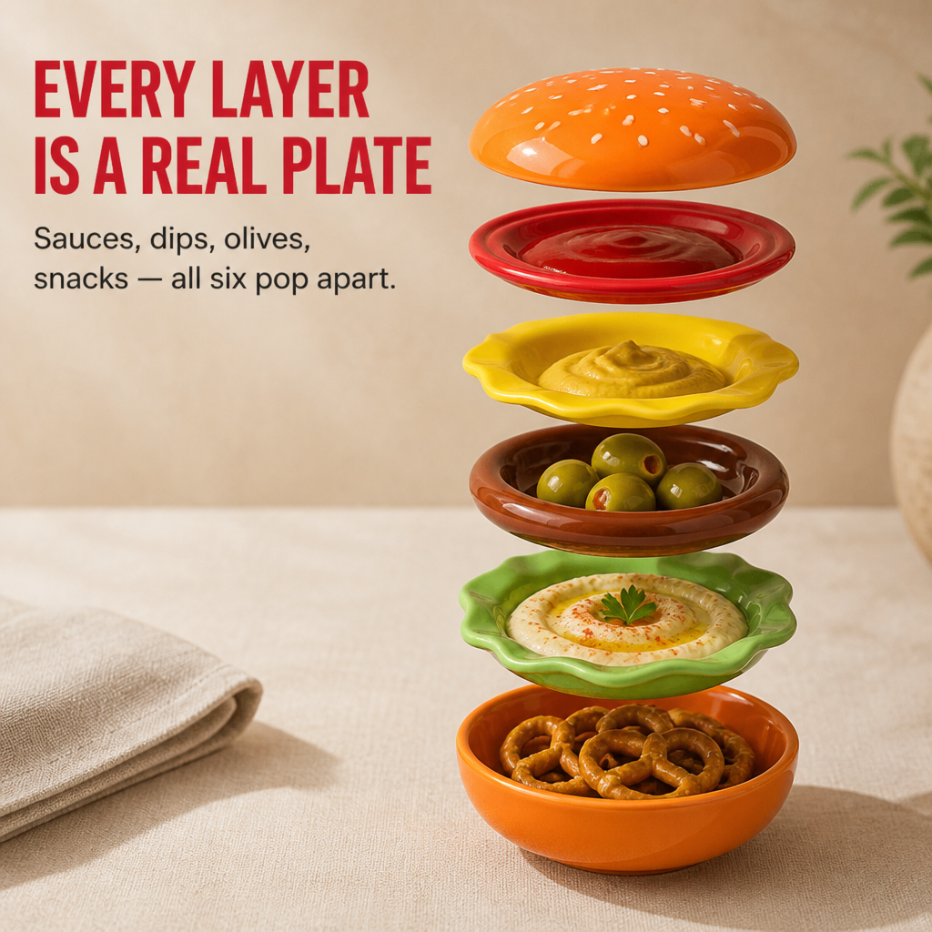 SmashStack | Layer Every Sauce, Snack & Side Into a Mini Burger Tower | elesira