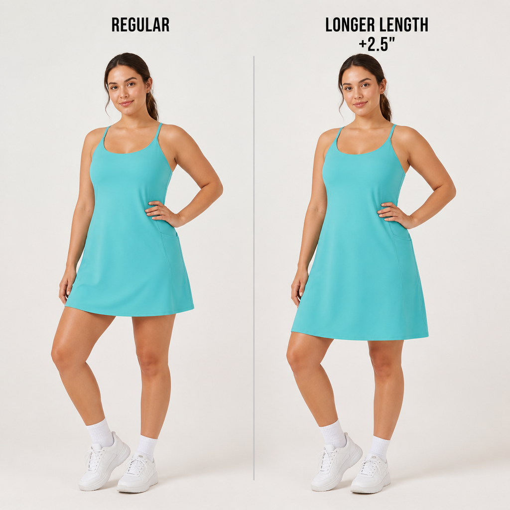 VerveStride – Athletic Backless Dress Featuring Integrated Shorts & Side Pockets | elesira