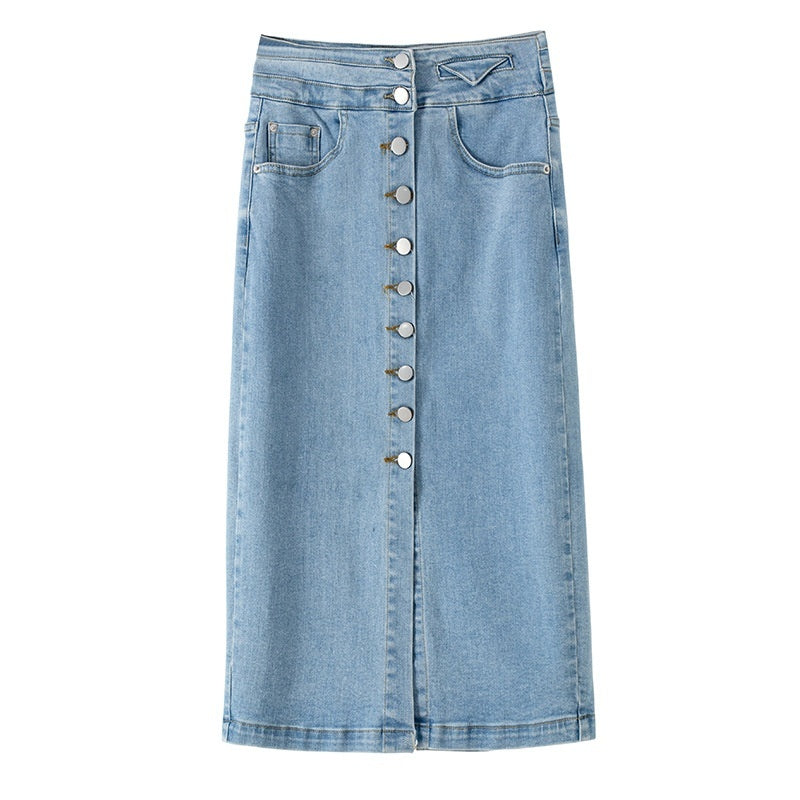 Jupe Denim — Midi Boutonnée Classique & Structurée