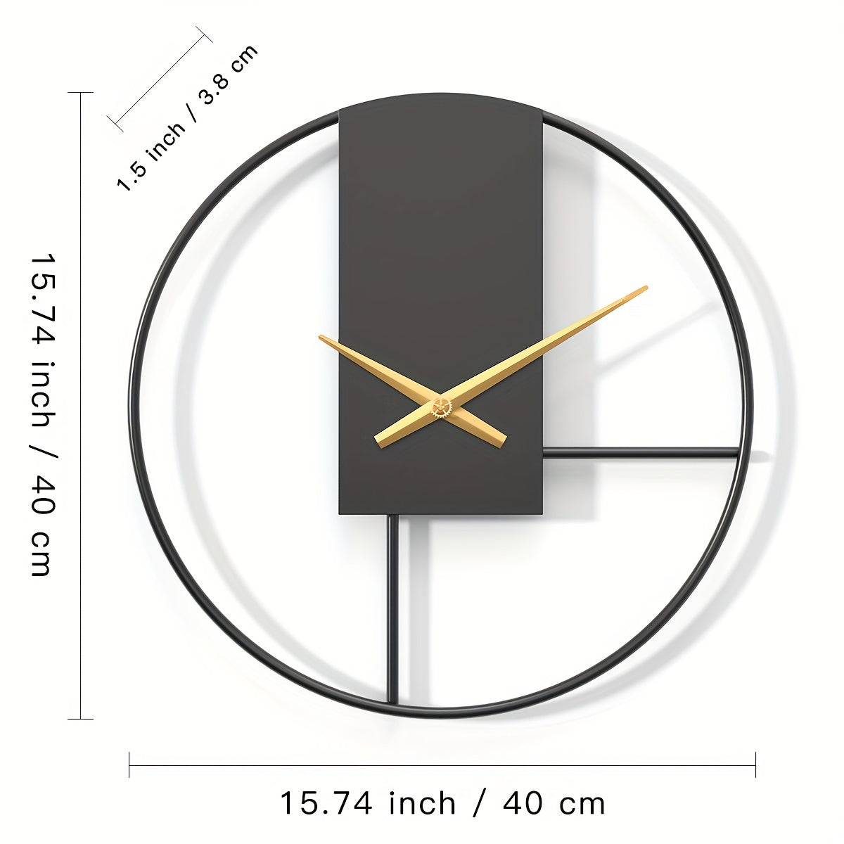 Elegante moderne Metall-Wanduhr mit 16 Zoll für jeden Raum | elesira
