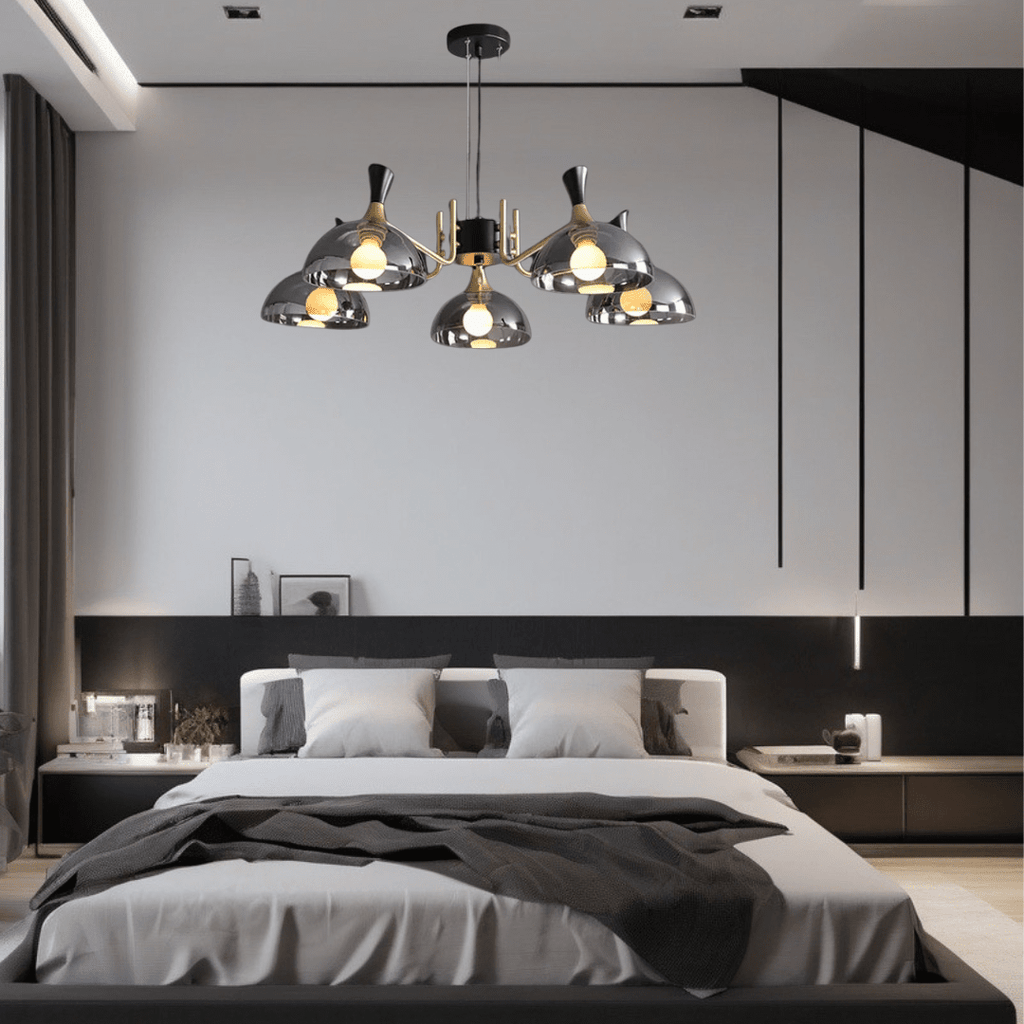 Grosvenor-musta LED-lasikattokruunu | elesira
