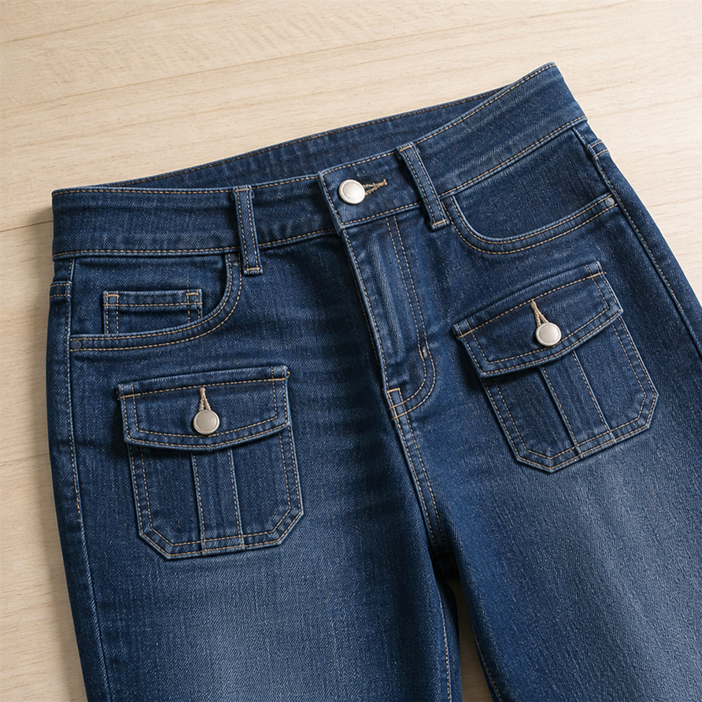 VitalDenim capribukser i slim fit med stretch | Omfavn hver kurve med uovertruffen komfort | elesira