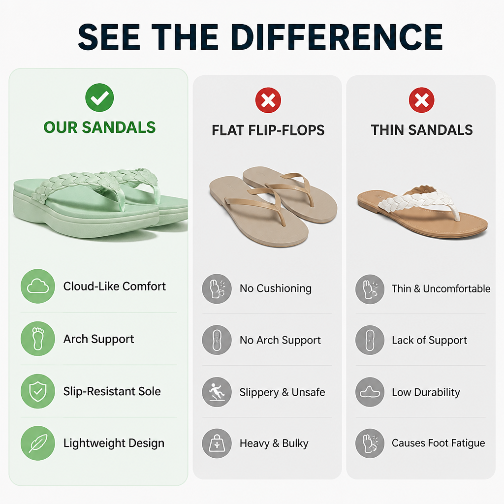 VivaStride Sandals | Walk Pain-Free All Day with Confidence and Cloud-Like Comfort | elesira