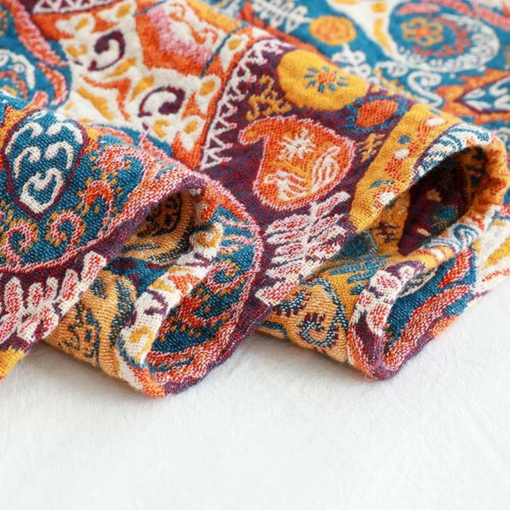 Serviette en coton de style vintage à motif bohème | elesira