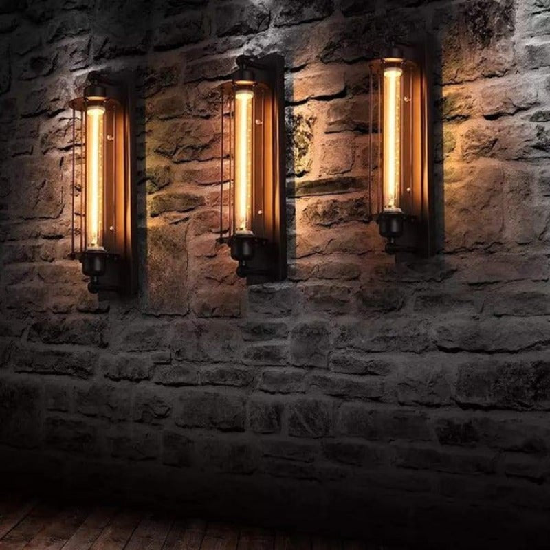 Lampada da parete vintage in stile industriale per bar | elesira