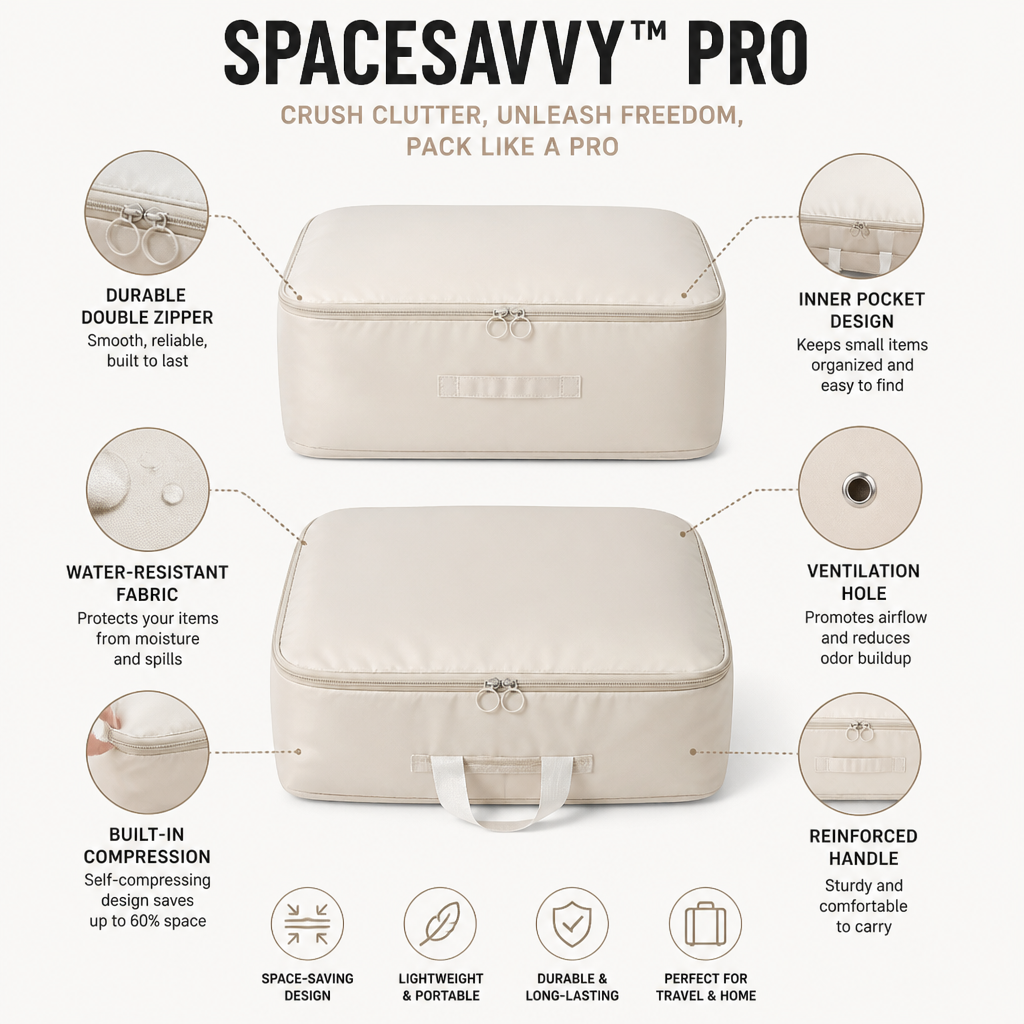 SpaceSavvy Pro - השתלטו על הבלגן, השתחררו וארזו כמו מקצוענים | elesira