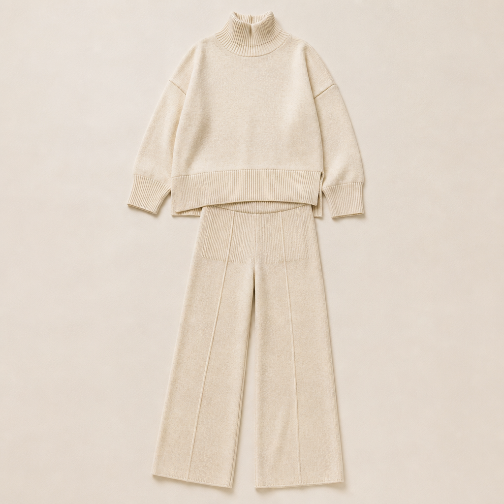SilvaEase – Ensemble confortable composé d’un pull oversize et d’un pantalon à jambes larges | elesira