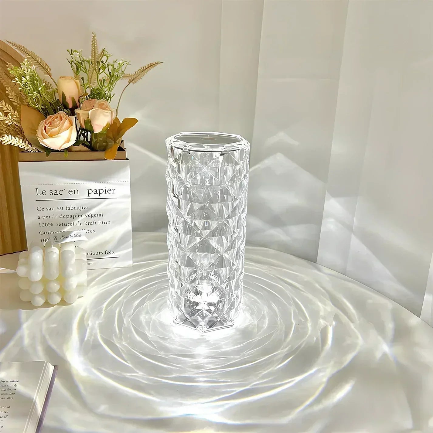 RadiantGlow-kristallen aanraaklamp – Dimbare ledverlichting met kleurwisseling | elesira