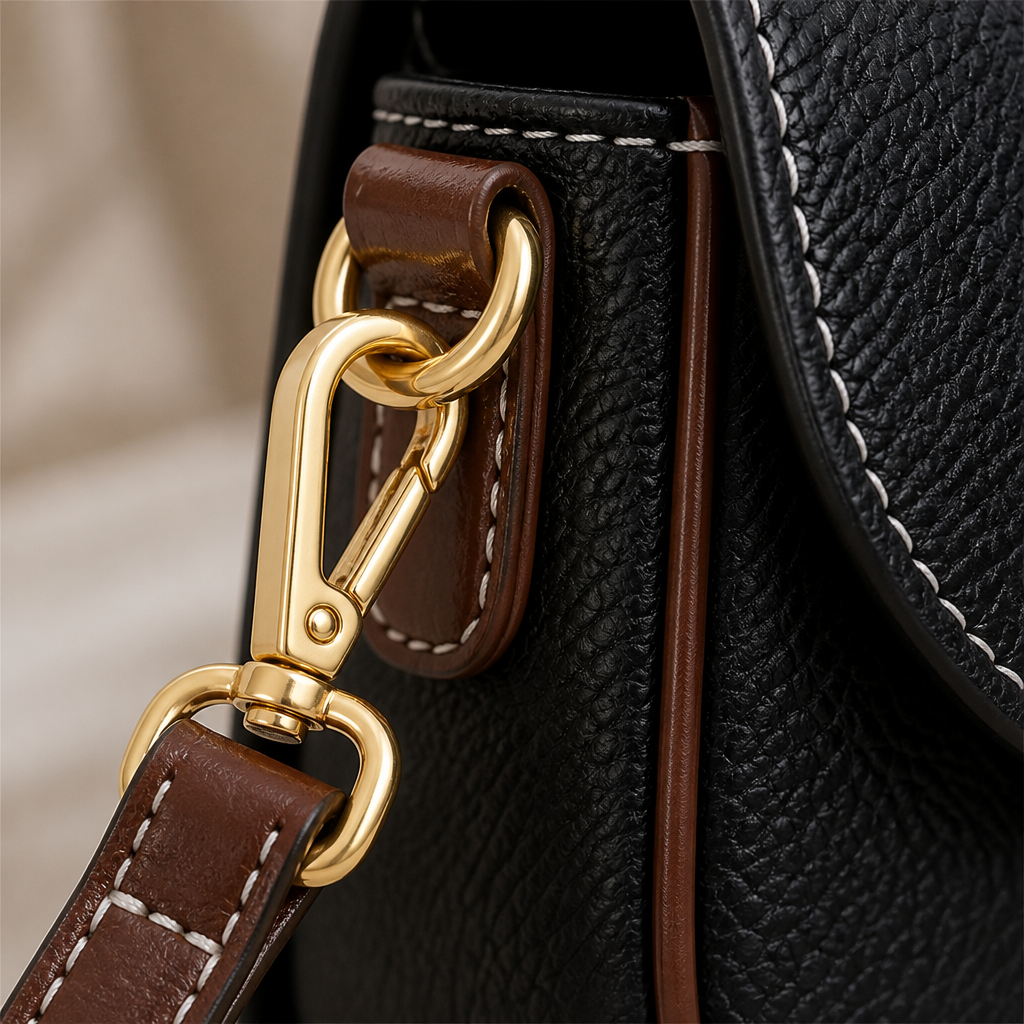 SolaraVera – Timeless Pebbled Leather Crossbody with Magnetic Snap | elesira