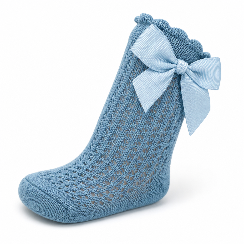 Soft Breathable Cotton Baby Socks With Large Bow | elesira
